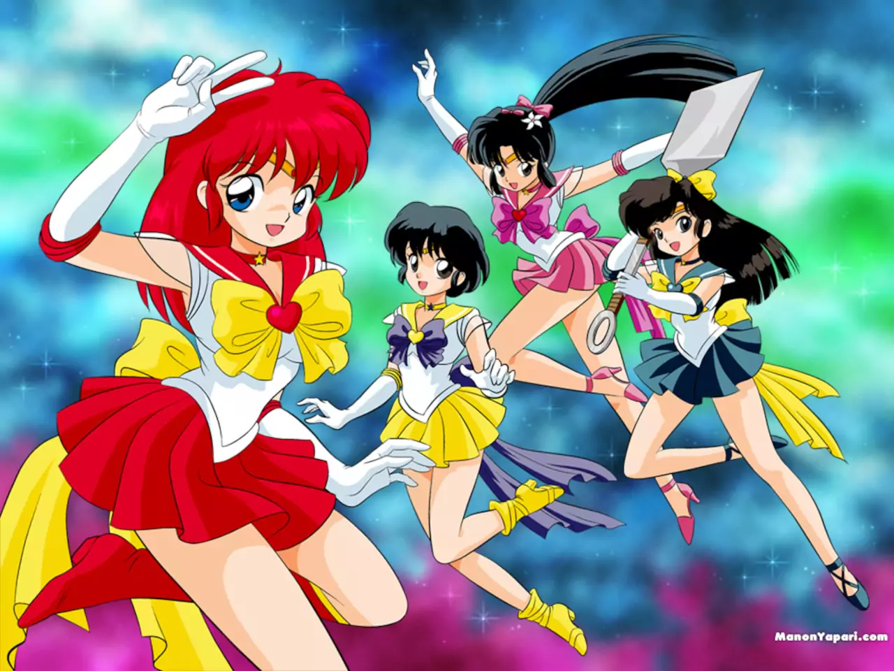 Las chicas de Ranma usan el poder de la luna en este crossover de Sailor Moon en este arte original