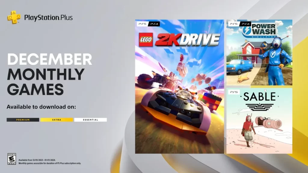 PlayStation Plus tendrá a Sable, PowerWash Simulator y Lego 2k Drive en su catálogo del 5 de diciembre de 2023 al 1 de enero 2024. 