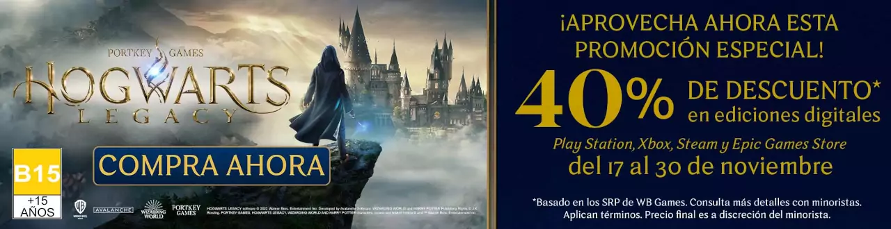 Warner Bros. Games se suma al Black Friday con descuentos en Hogwarts Legacy, Mortal Kombat y mucho más