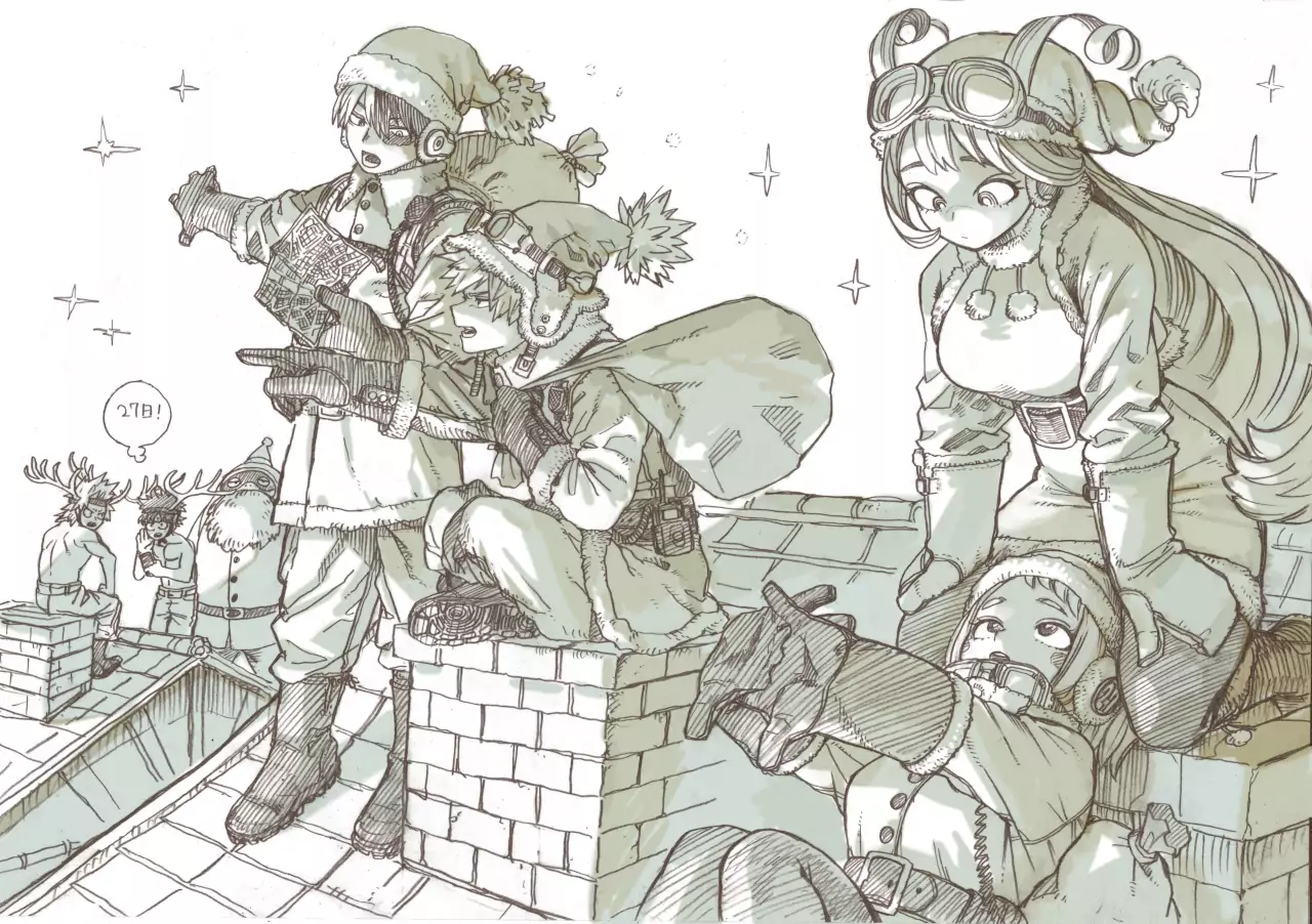 My Hero Academia gets Christmassy with this beautiful illustration from its creator