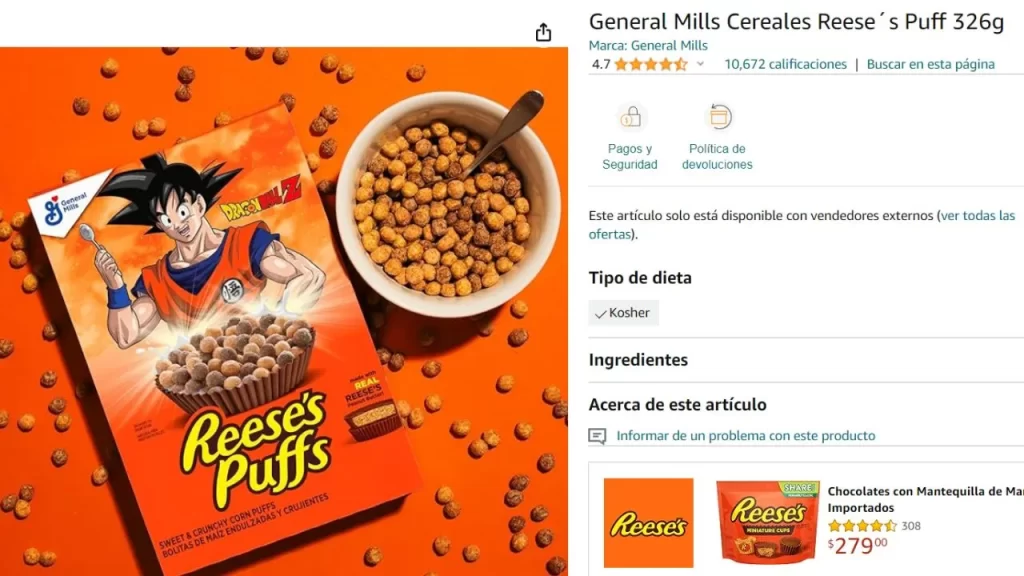 El cereal de Dragon Ball está en Amazon