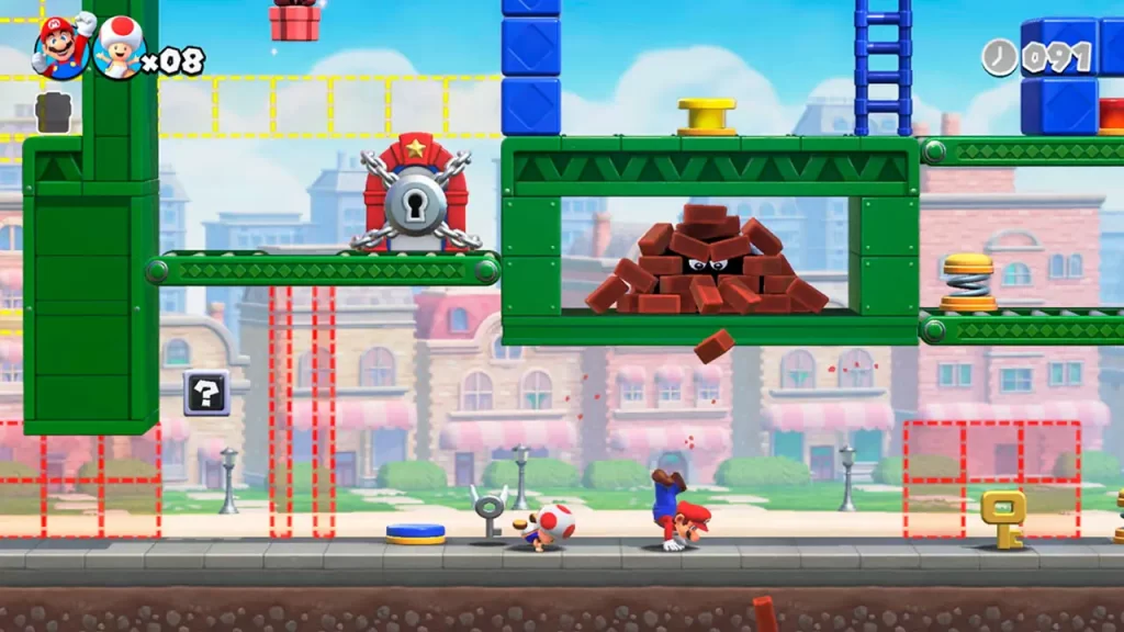 Reseña Mario vs. Donkey Kong Mario parado de manos