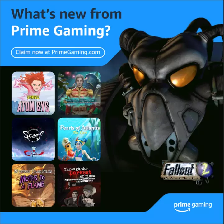 Prime Gaming tendrá Fallout 2, un juego de Invincible y muchas propuestas más durante marzo 2024