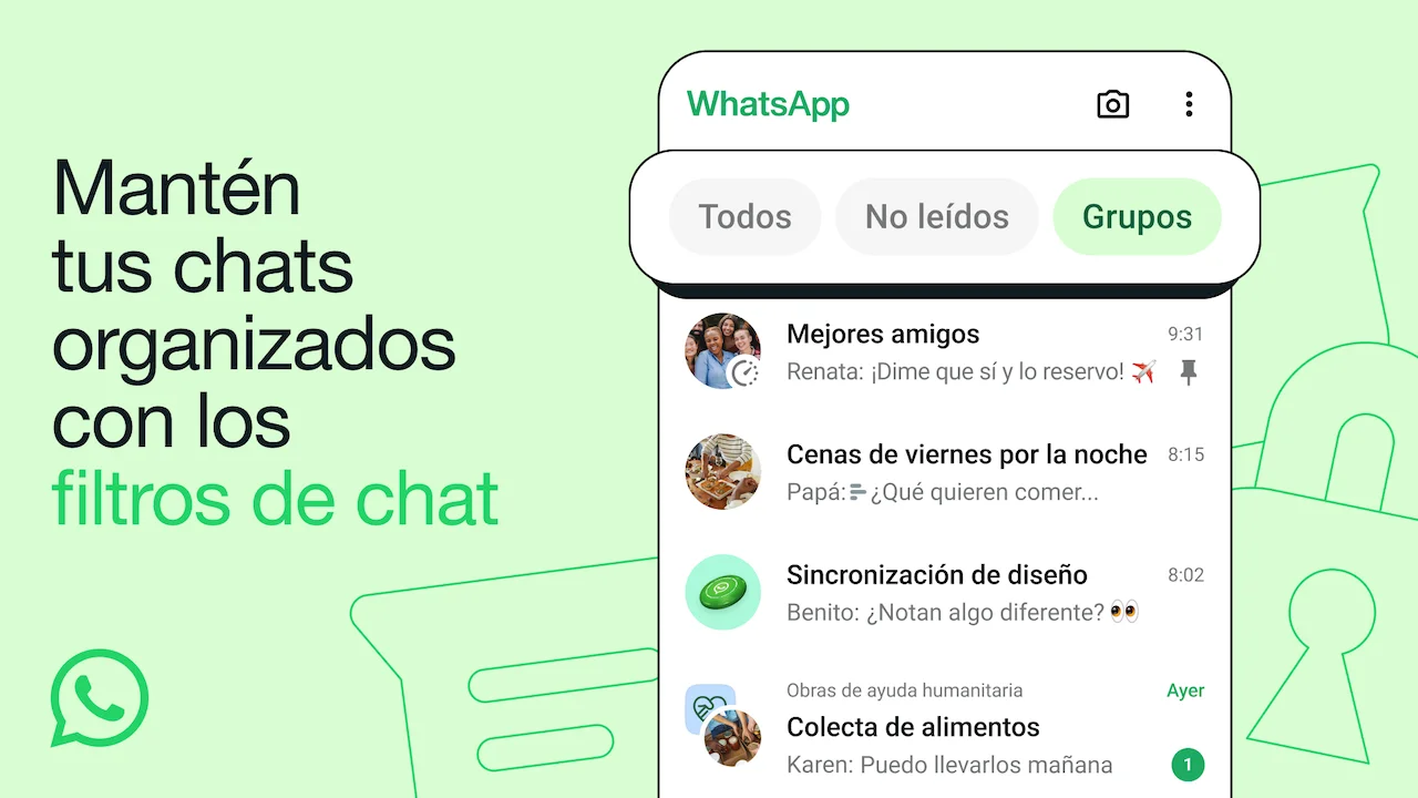 WhatsApp filtros chats