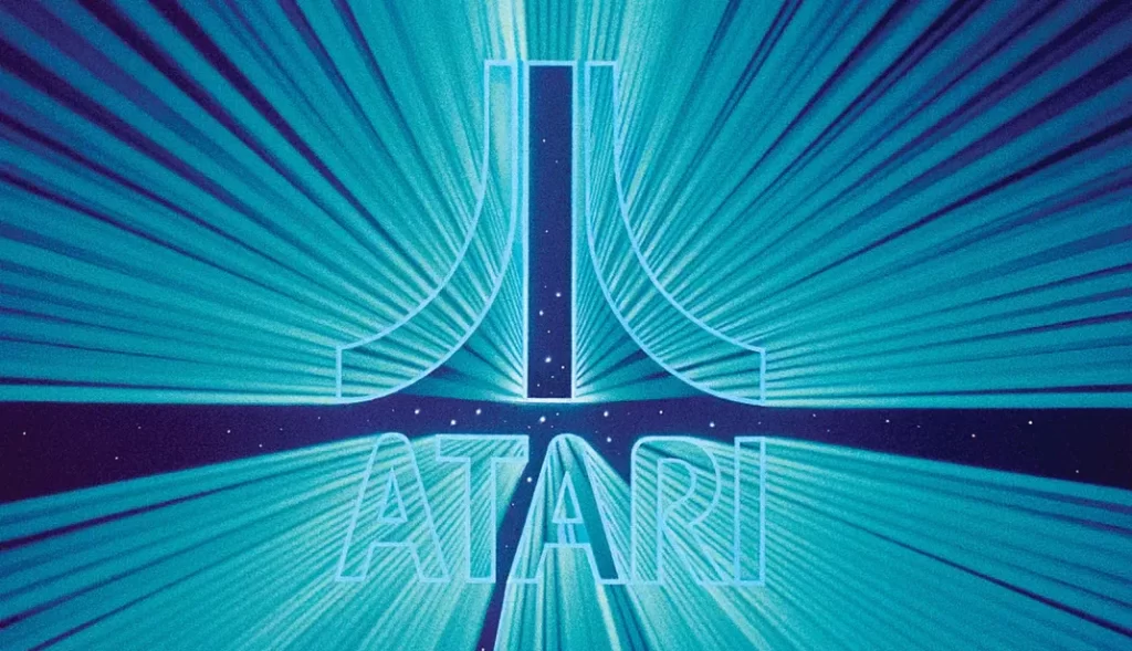 Atari logo lineas retro