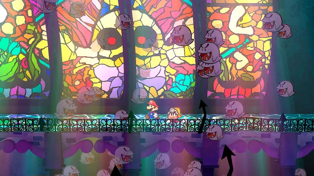 Paper Mario: The Thousand-Year Door, nivel con vitrales