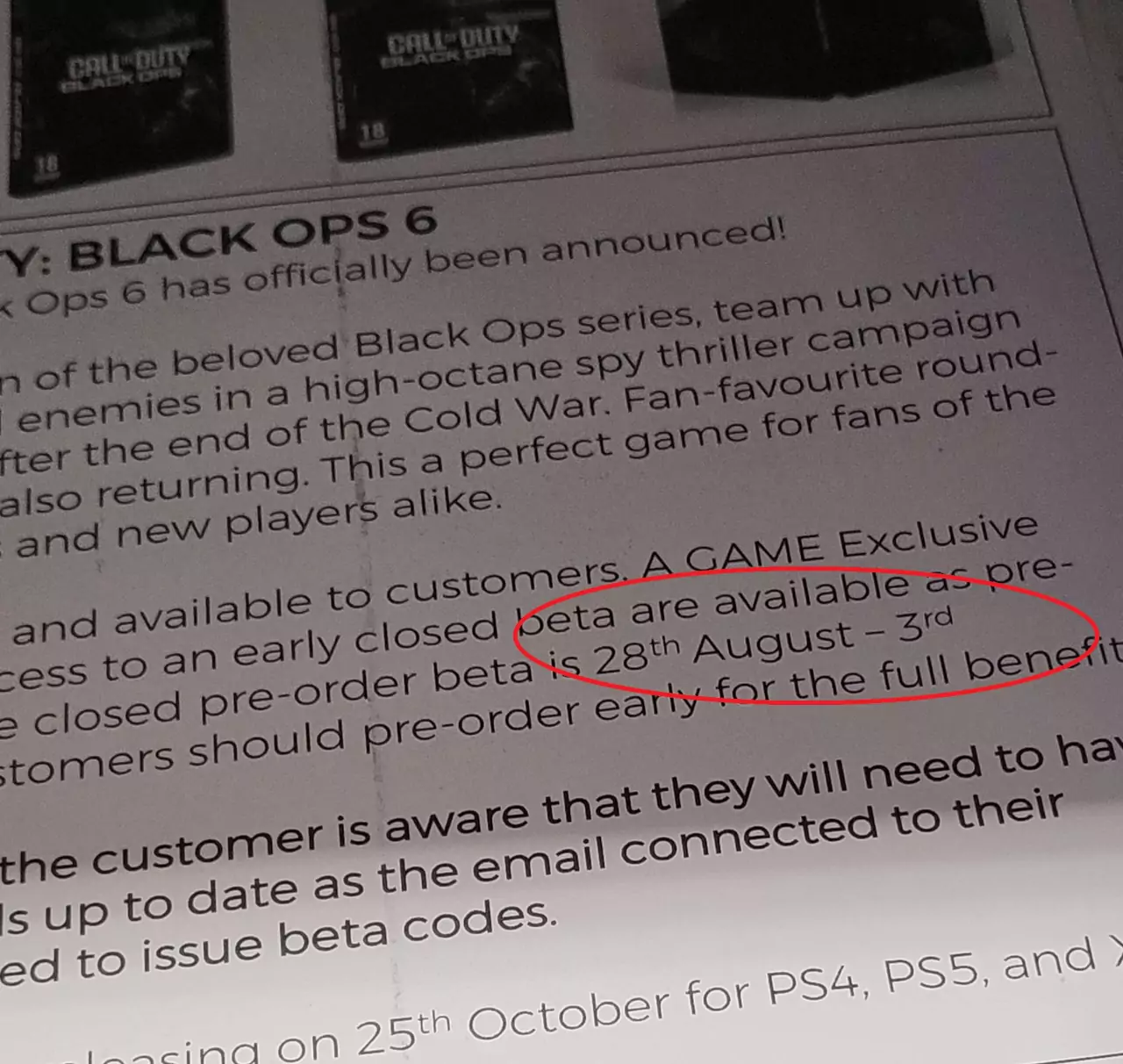 Beta de Call of Duty: Black Ops 6 arrancaría en agosto para las reservas