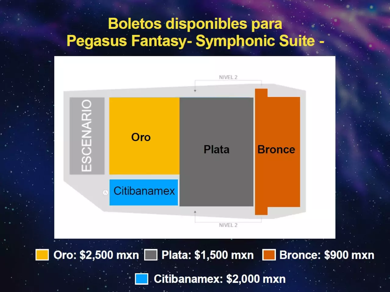 Pegasus Fantasy: Symphonic Suite se mueve al Pepsi Center, boletos desde 900 MXN