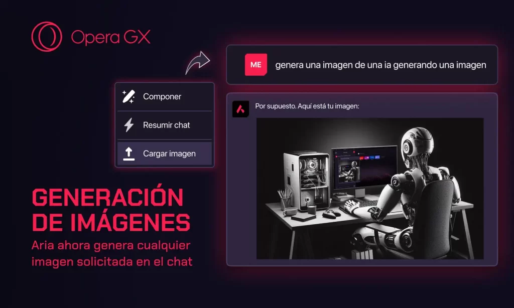 Opera GX generador de imágenes