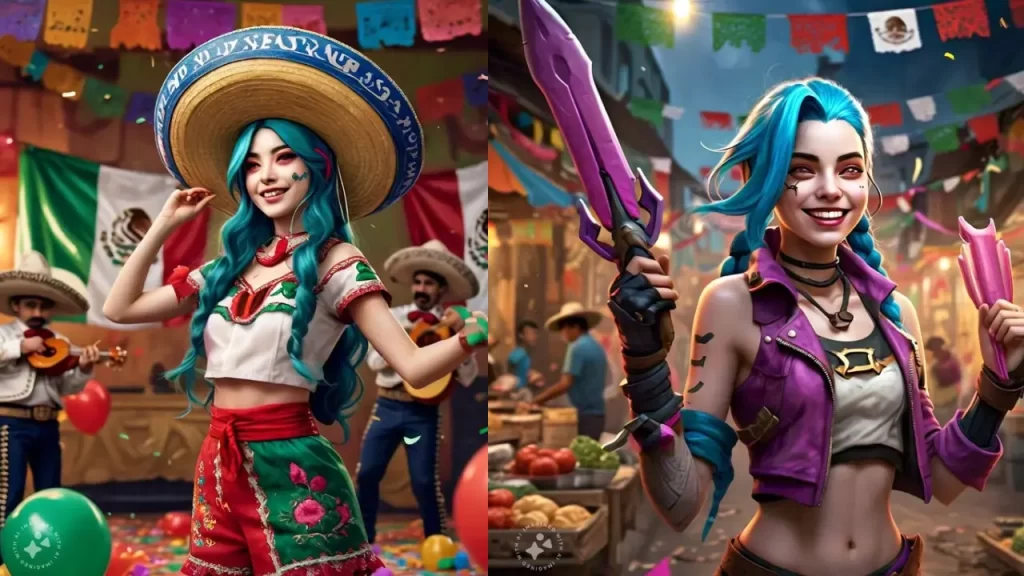 This is what League of Legends champions would look like on Mexican Independence Day, according to Meta IA