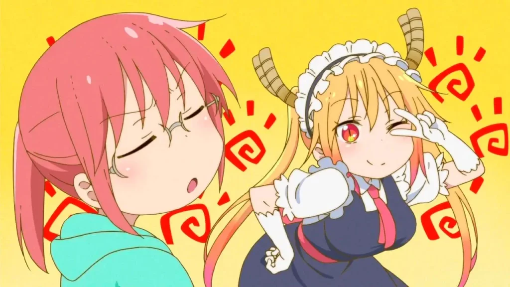 5 anime series that make lesbian love visible - Miss Kobayashi Dragon`s Maid