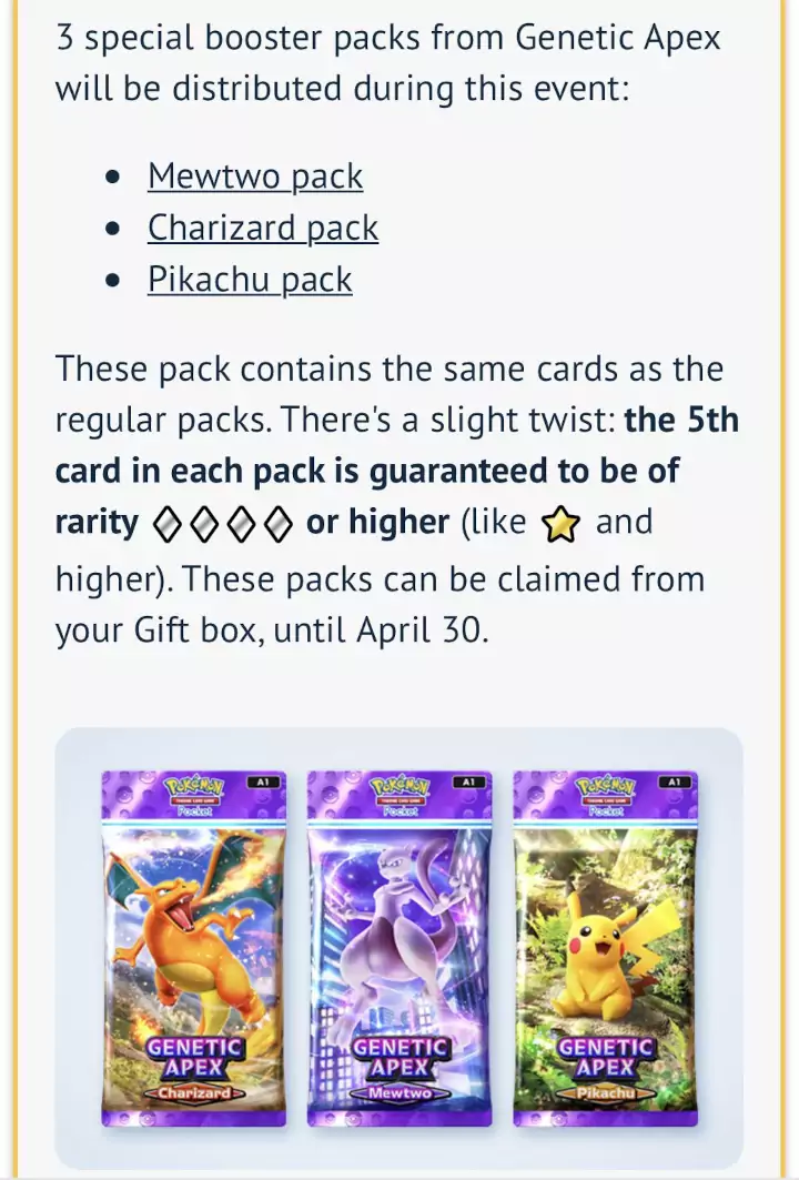 Pokémon TCG Pocket te dará cartas raras gratis para celebrar el día Pokémon