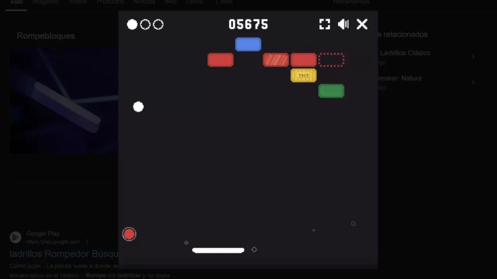 El Block Breaker de Google