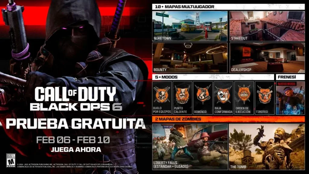 Contenido del fin de semana gratis en Call of Duty: Black Ops 6
