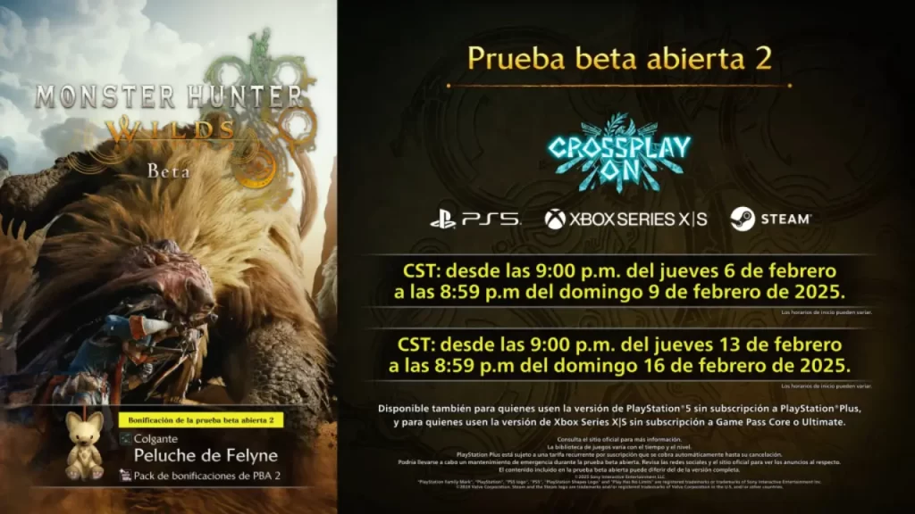 Cuándo es la Segunda Beta Abierta de Monster Hunter Wilds