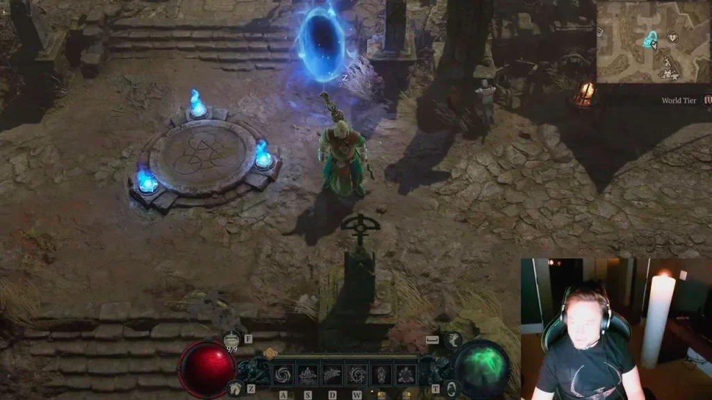 Elon Musk jugando Diablo IV