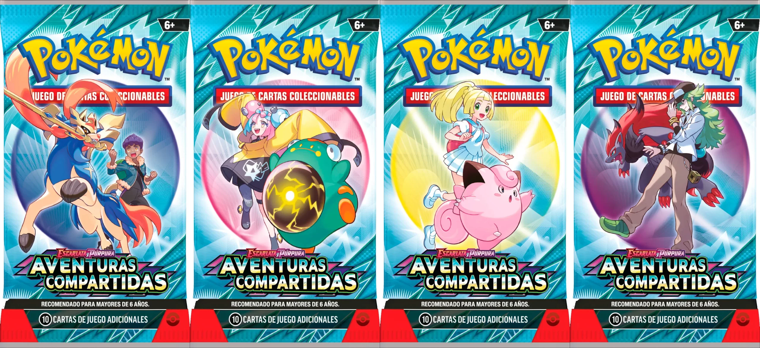 Sobres de Pokémon TCG Escarlata y Púrpura Aventuras Compartidas