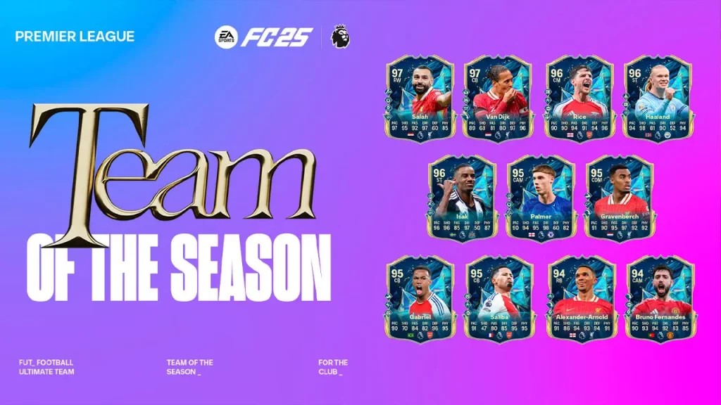 EA Sports FC 25 celebra a los mejores de Inglaterra con el Team of the Season de la Premier League