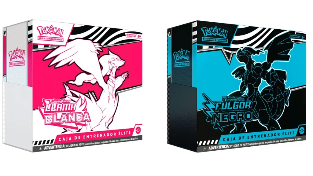 Cajas entrenador Elite Pokémon TCG Llama Blanca y Fulgor Negro