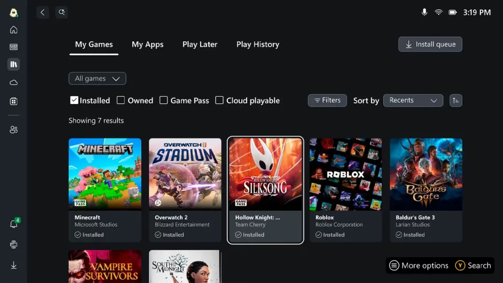 Sistema operativo Xbox Ally