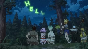 Dr. Stone Science Future capítulo 14 envía a Senku y compañía al sur de América, una nueva supervivencia en abre en nombre de la ciencia.