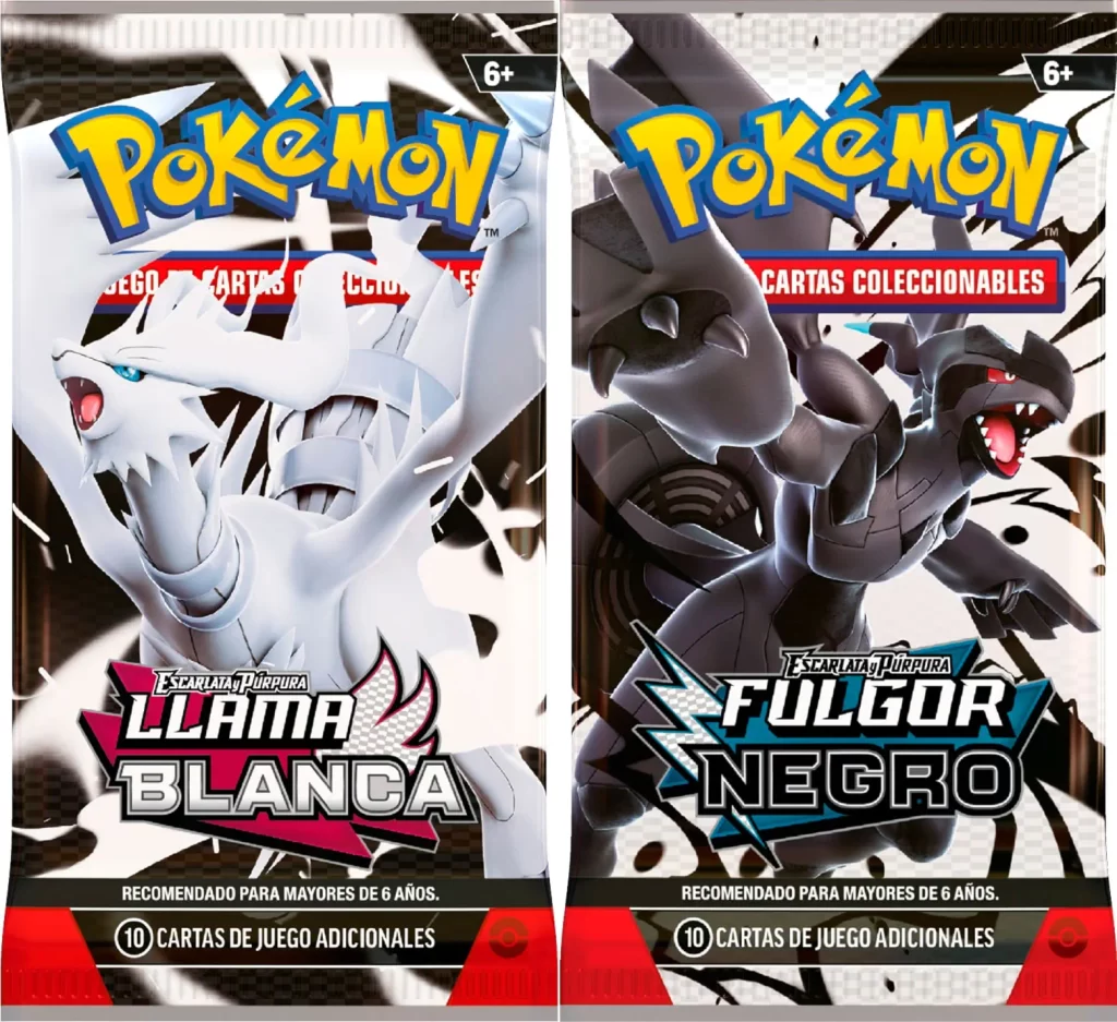Pokémon TCG Escarlata y Purpura Fulgor Negro y LLama Blanca