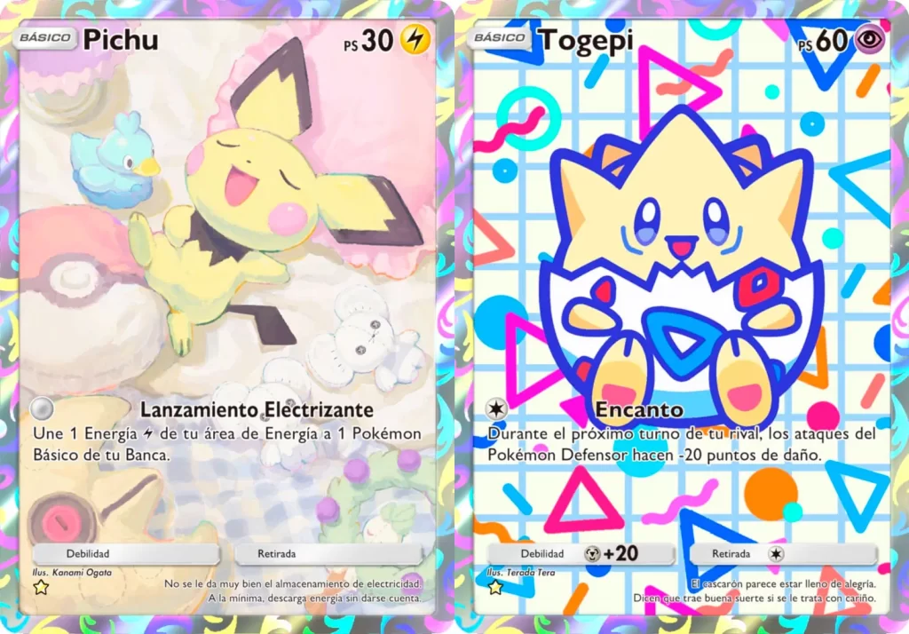 Pokémon TCG Pocket Saber Marina y Celeste - Togepi y Pichu