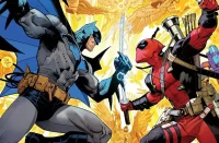 Deadpool vs Batman DC Marvel 2025 portada