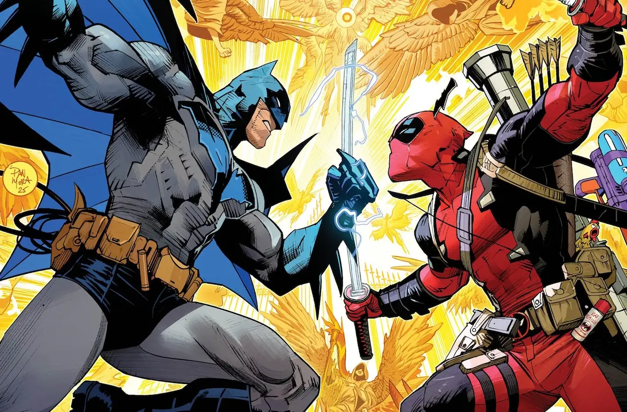 Deadpool vs Batman DC Marvel 2025 portada
