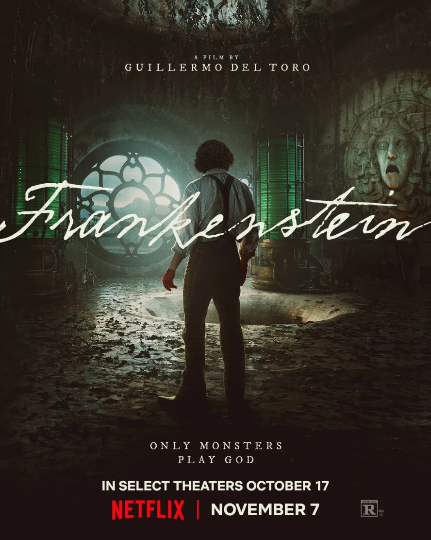 Frankenstein, la nueva cinta de Guillermo del Toro, confirmó estreno en algunos cines, previo al lanzamiento oficial en Netflix el 7 de noviembre. 