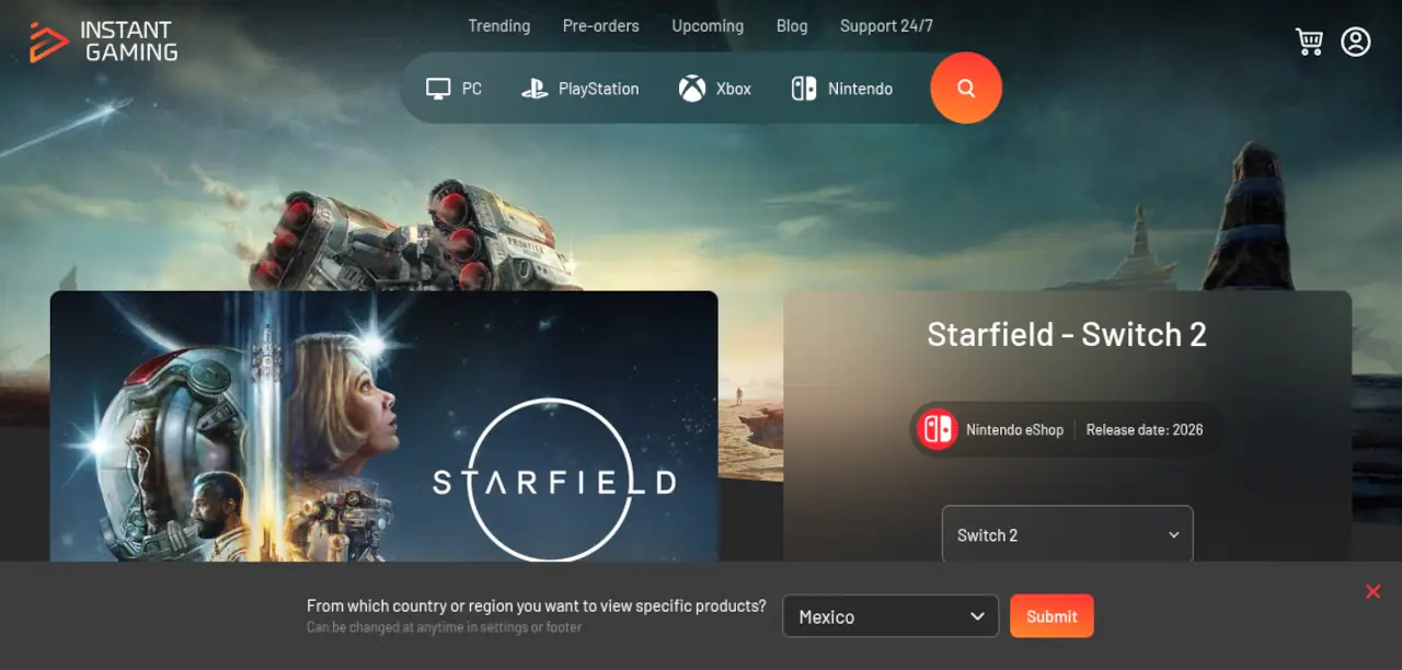Starfield podría llegar también al Nintendo Switch 2