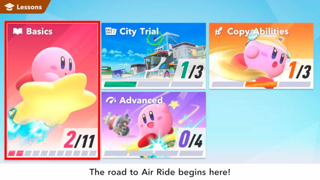Kirby Air Riders, Lessons