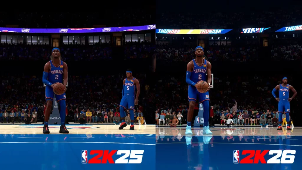 NBA 2K26, comparación con NBA 2K25