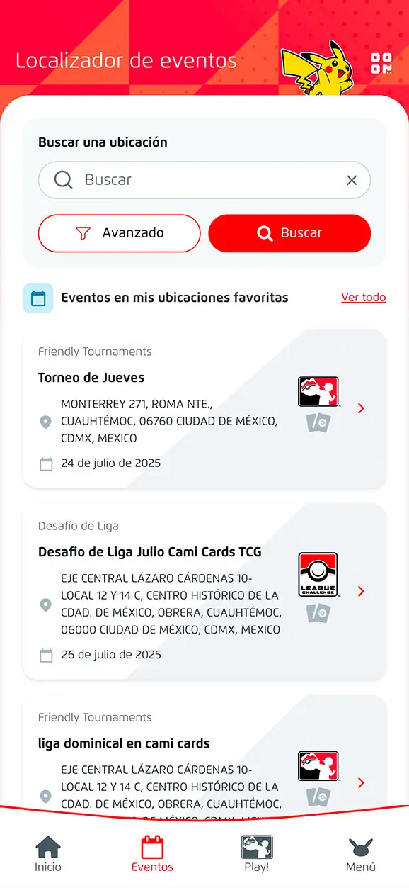 Torneos Play! Pokémon Access