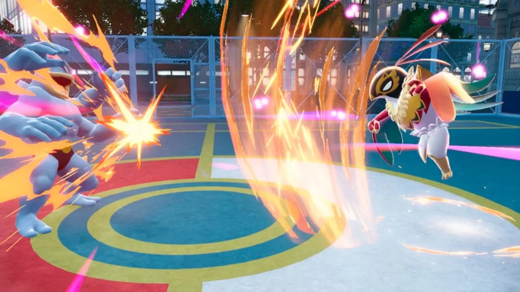 Mega-Hawlucha contra Machamp en Pokémon Legends: Z-A