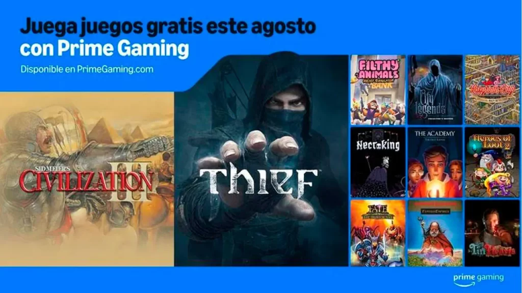 Juegos agosto 2025 en Prime Gaming