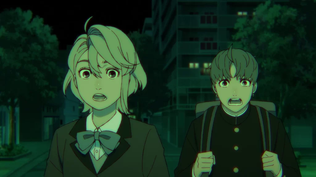 Dan Da Dan pone en muchos problemas a Momo y Okarun, debido a que han despertado a un kaiju y este expande la oscuridad en el mundo.