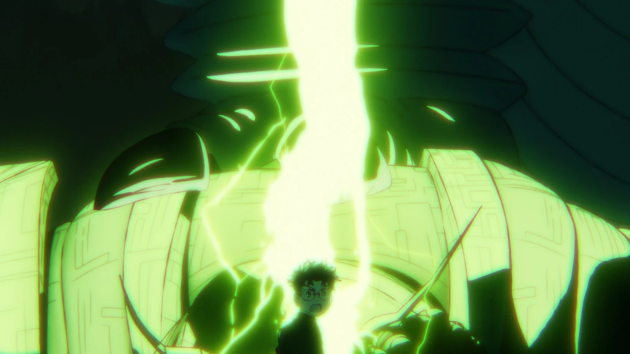 En el nuevo episodio de Dan Da Dan, los chicos deben enfrentarse al kaiju en su mecha recién adquirido y Kinta aprovecha al máximo a las chicas.