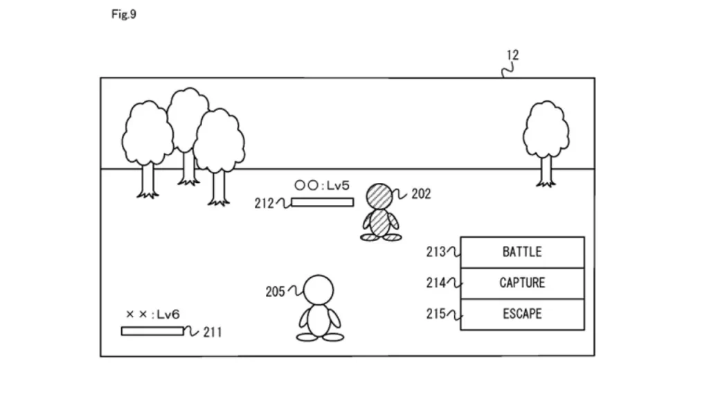 Una ilustración de la patente de Nintendo.