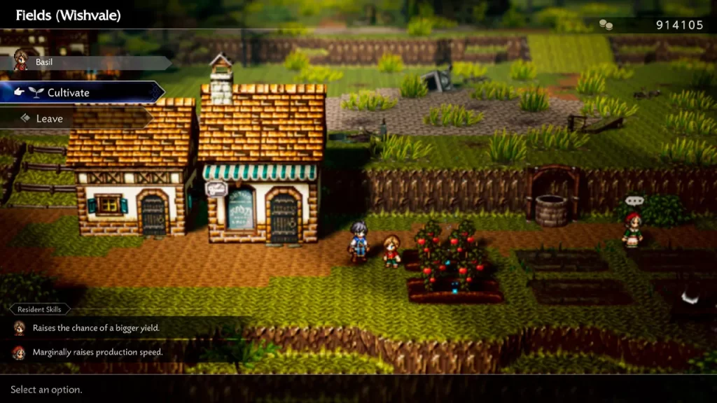 Octopath Traveler 0, reconstrucción del pueblo