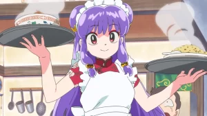 Ranma 1/2 temporada 2, capítulo 5 nos muestra a Ranma, Akane y Shampoo en una competencia en la que ganarán el corazón de Kuno (sin querer).