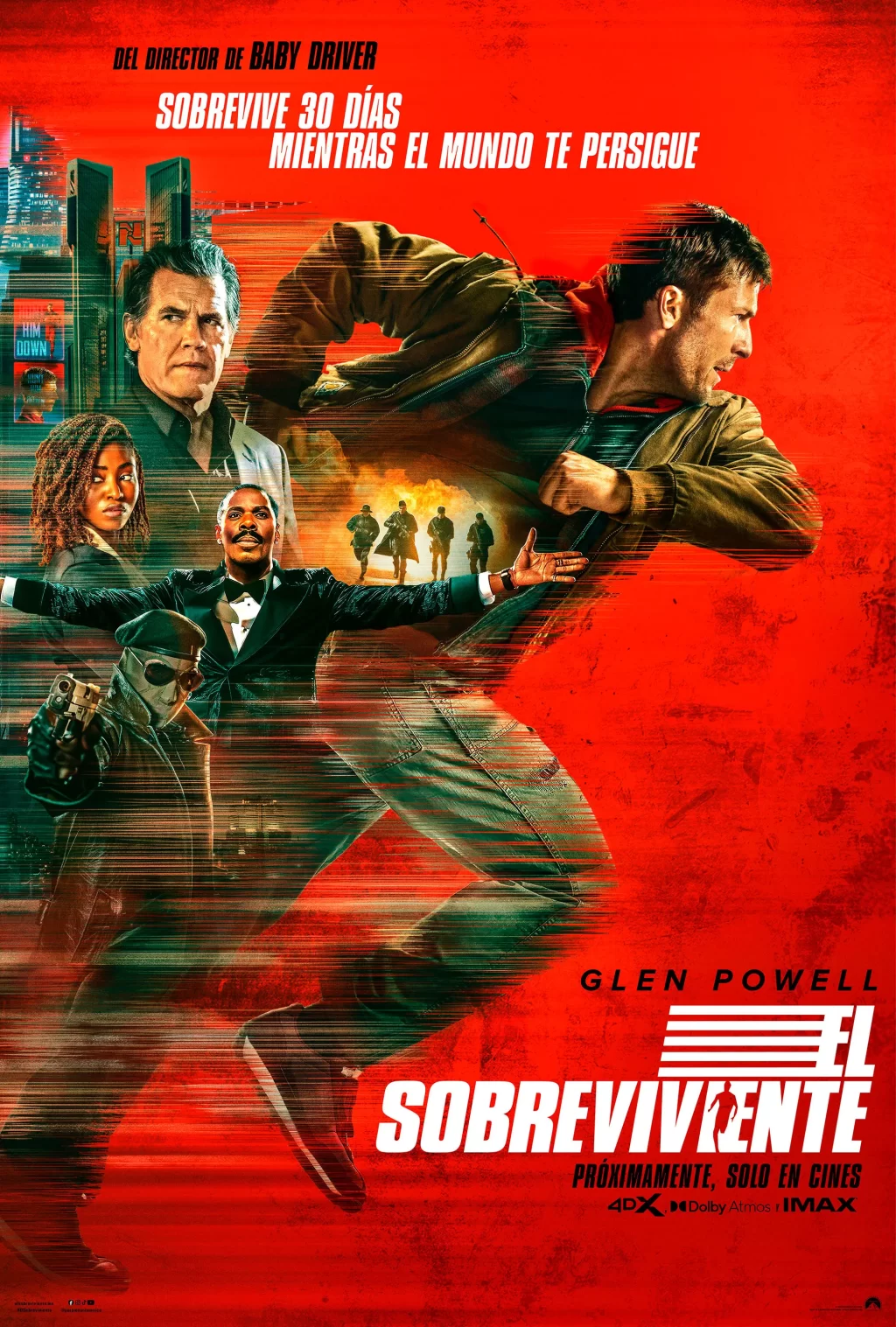 El Sobreviviente: Edgar Wright presenta su impactante thriller distópico con Glen Powell y Josh Brolin