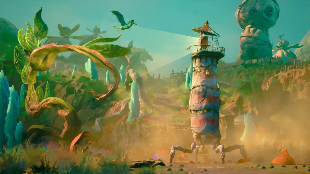 Keeper, pájaro, faro