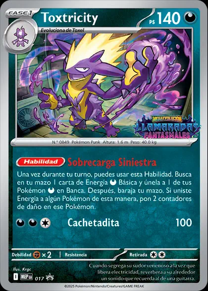 Pokémon TCG: Megaevolución - LLamaradas Fantasmales, Toxtricity