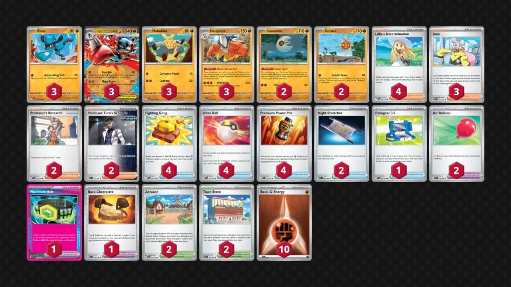 Pokémon TCG : Mega Lucario ex Deck List
