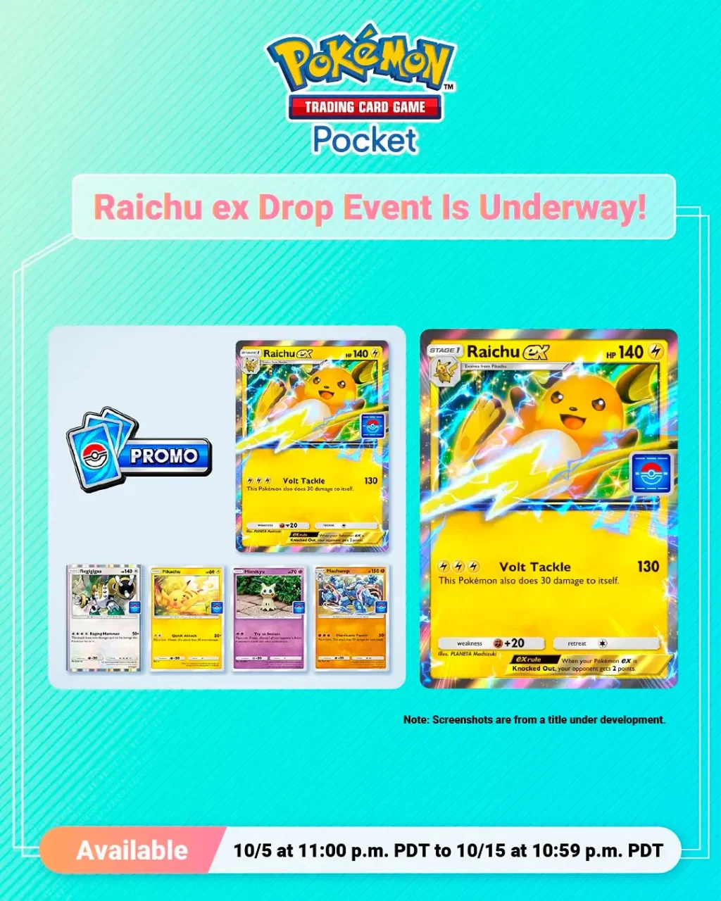 Pokémon TCG Pocket, cartas Promo, Evento Raichu