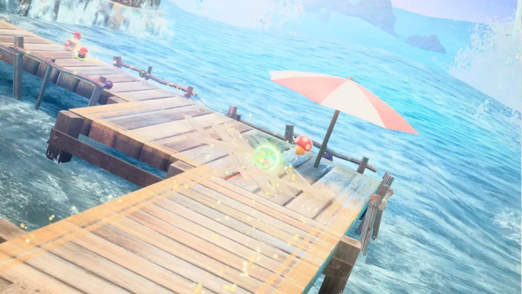 Kirby Air Riders, pista con mucha agua