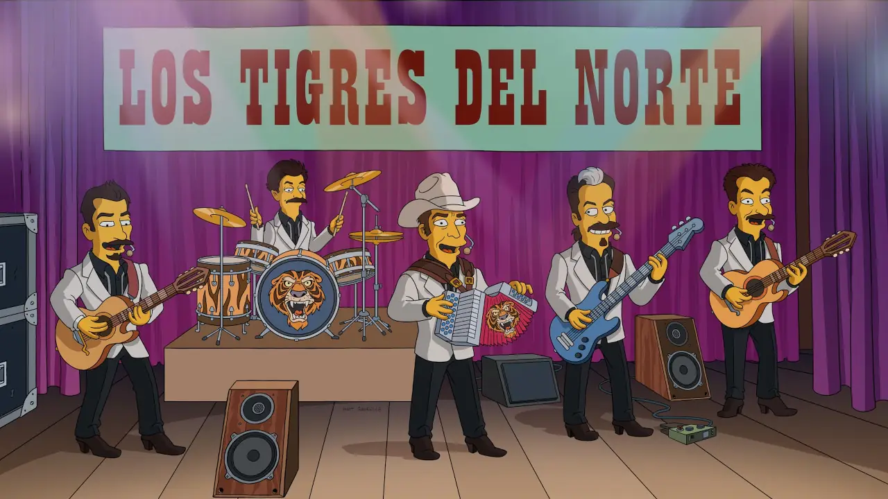 Los Simpson tendrá una canción especial de Los Tigres del Norte que saldrá en el episodio de esta semana
