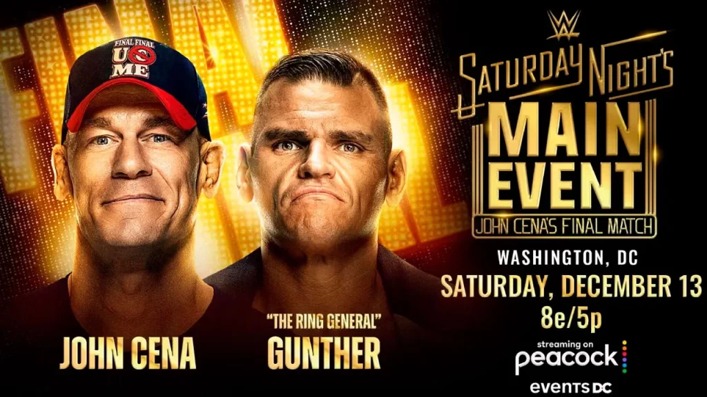 John Cena contra Gunther en WWE Saturday Night's Main Event