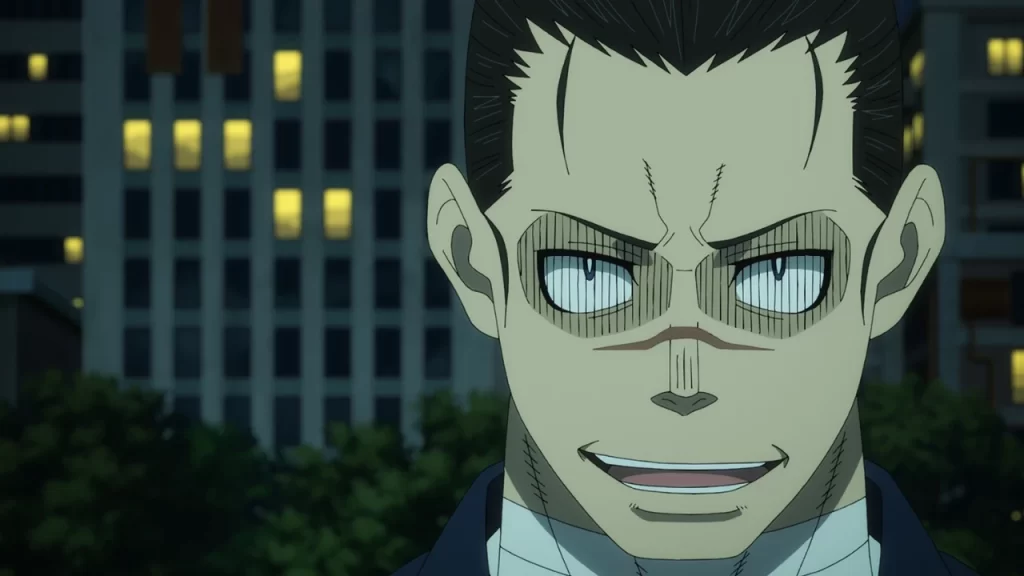 Fire Force temporada 3, parte 2, capítulo 1 (13) Shinra regresa y se encuentra con cinco pilares además de memorias borrosas.